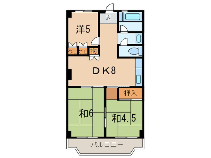 ハイツ呉川アルン 4階 3DK 賃貸物件詳細