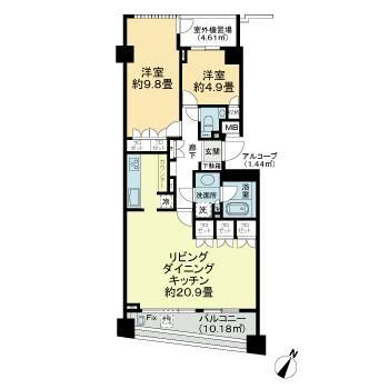 東京都目黒区碑文谷３ 都立大学駅 2LDK マンション 賃貸物件詳細