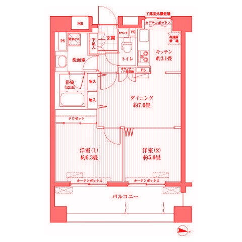 神奈川県横浜市港北区新吉田東８ 新羽駅 2SDK マンション 賃貸物件詳細