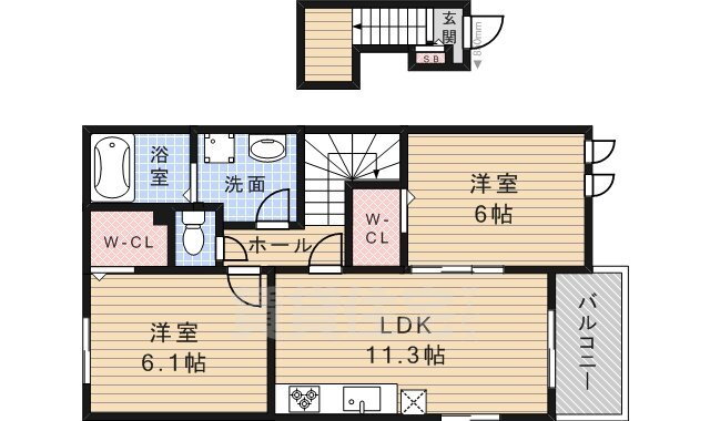 兵庫県宝塚市花屋敷荘園３ 雲雀丘花屋敷駅 2LDK アパート 賃貸物件詳細