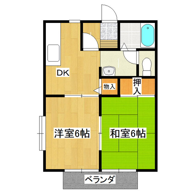 茨城県牛久市上柏田２ 牛久駅 2DK アパート 賃貸物件詳細