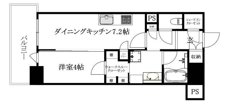 愛媛県松山市宮田町 ＪＲ松山駅前駅 1DK マンション 賃貸物件詳細