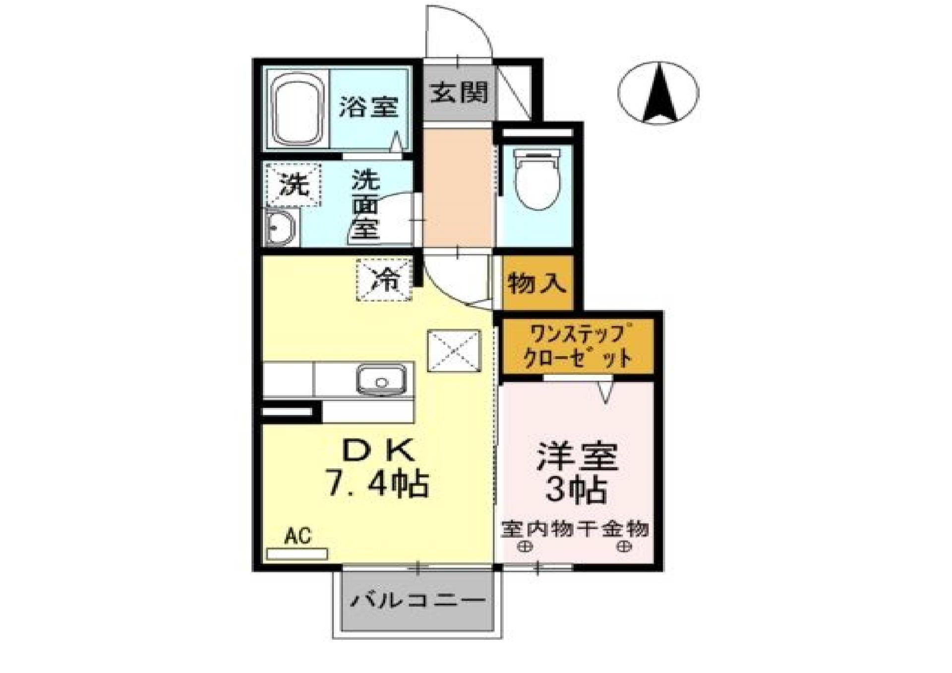 ボヌール　（富田） 1階 1DK 賃貸物件詳細