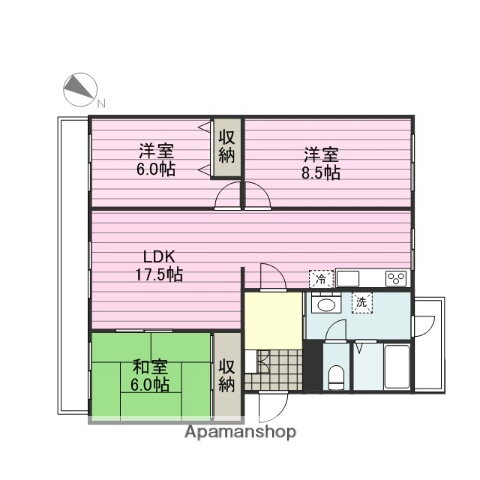 神奈川県横浜市栄区桂台東 港南台駅 3LDK マンション 賃貸物件詳細