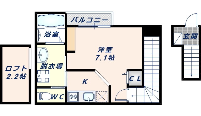 大阪府東大阪市衣摺２ ＪＲ長瀬駅 1K アパート 賃貸物件詳細