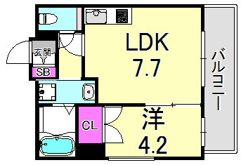 兵庫県神戸市兵庫区水木通１ 神戸駅 1LDK マンション 賃貸物件詳細