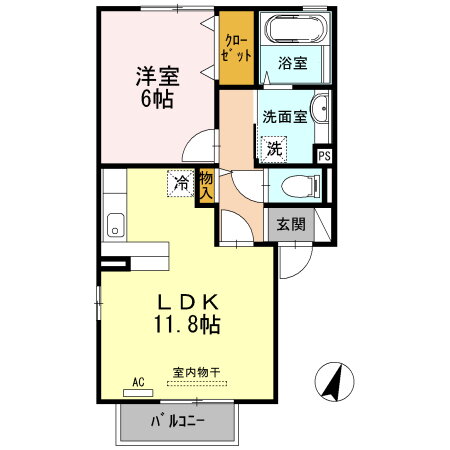岡山県倉敷市新田 倉敷市駅 1LDK アパート 賃貸物件詳細