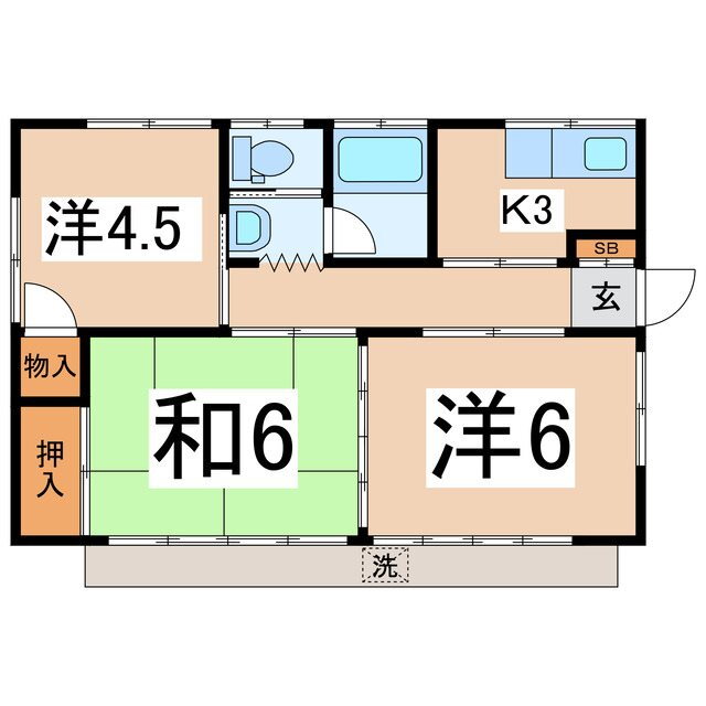 上野住宅　３号 3K 賃貸物件詳細