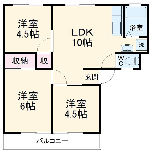 モーニングハウス 1階 3DK 賃貸物件詳細