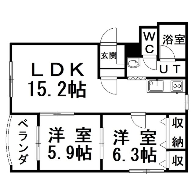 北海道釧路市緑ケ岡６ 釧路駅 2LDK マンション 賃貸物件詳細