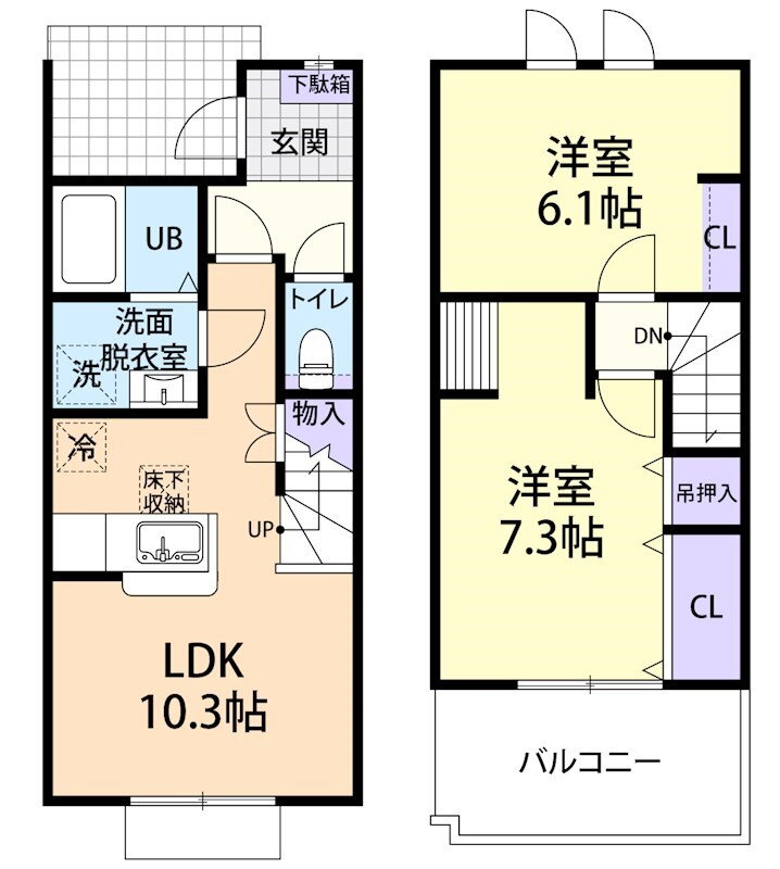 栃木県足利市小俣町 小俣駅 2LDK アパート 賃貸物件詳細