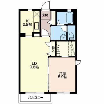 富山県富山市大島２ 越中荏原駅 1LDK アパート 賃貸物件詳細