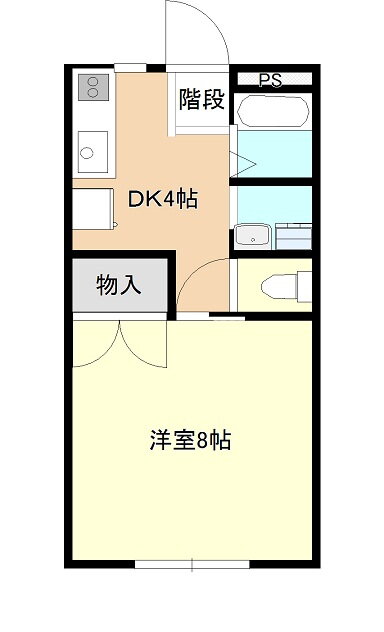 茨城県ひたちなか市大字市毛 勝田駅 1DK アパート 賃貸物件詳細