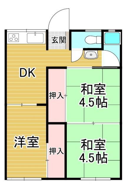 上田アパート 2階 3DK 賃貸物件詳細