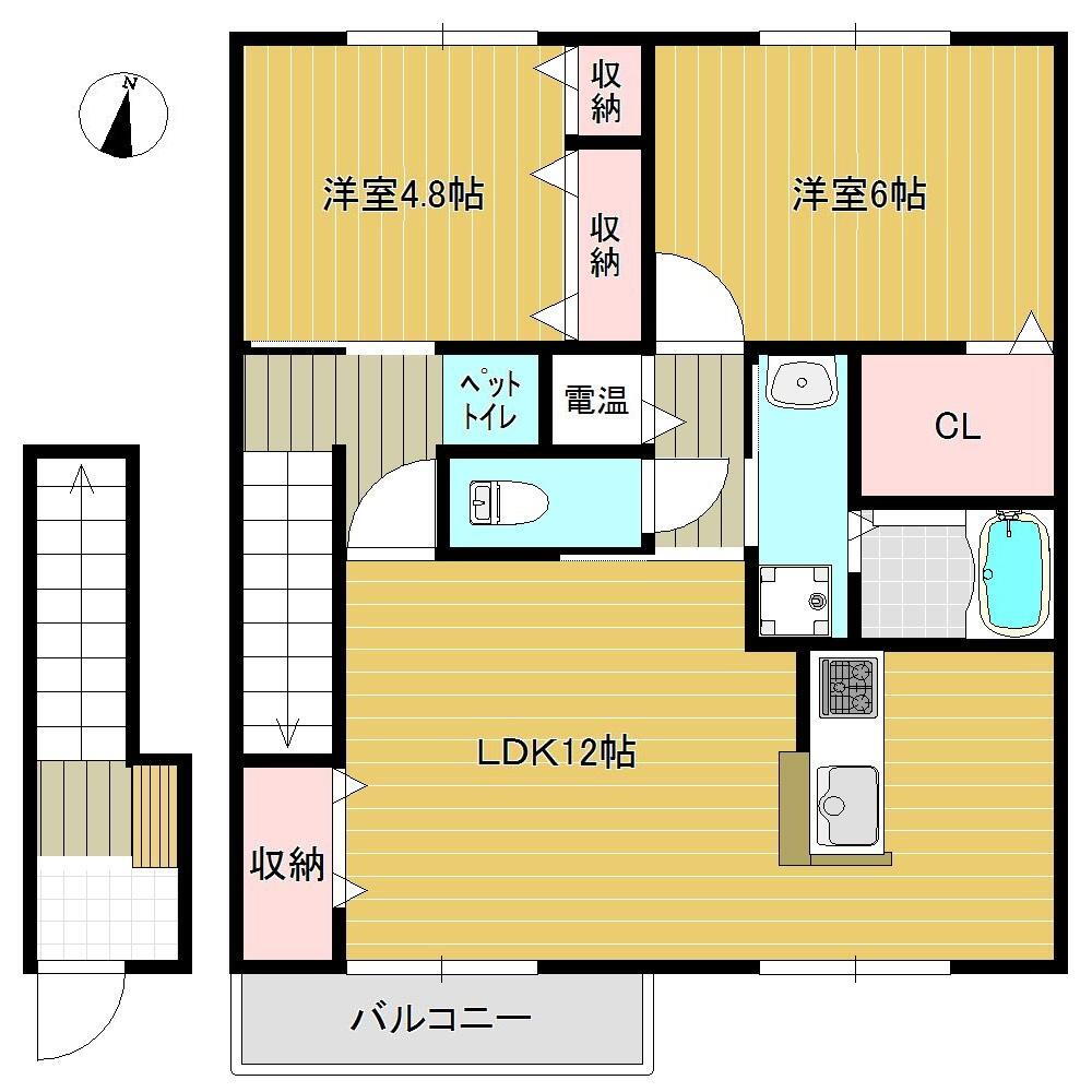 大阪府藤井寺市小山３ 藤井寺駅 2LDK アパート 賃貸物件詳細