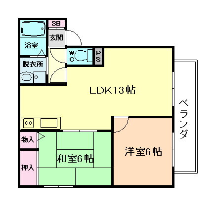 大阪府大阪市此花区春日出南２ 千鳥橋駅 2LDK アパート 賃貸物件詳細