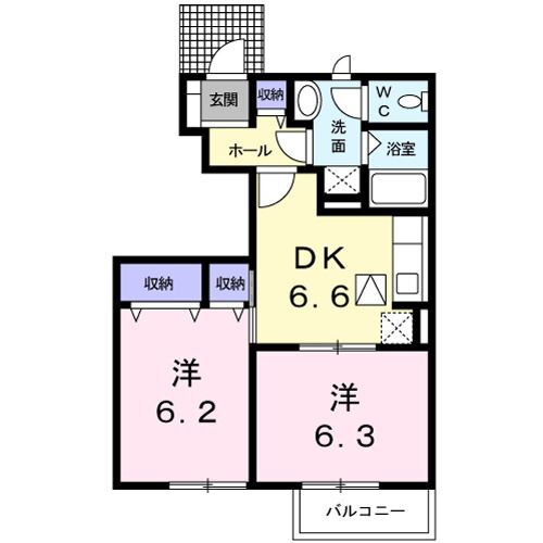 茨城県筑西市岡芹１ 下館二高前駅 2DK アパート 賃貸物件詳細