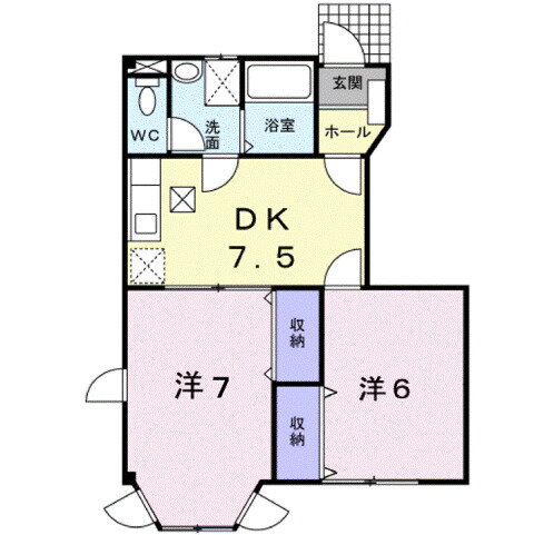 広島県福山市坪生町３ 大門駅 2DK アパート 賃貸物件詳細