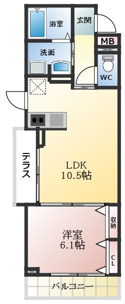 ベルソレイユ 1階 1LDK 賃貸物件詳細