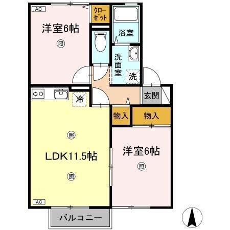 岡山県岡山市中区山崎 岡山駅 2LDK アパート 賃貸物件詳細