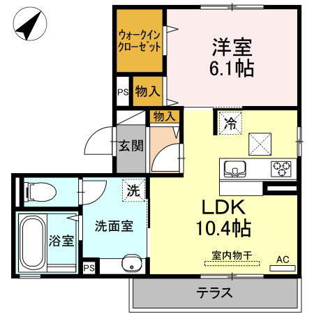 広島県福山市春日町３ 東福山駅 1LDK アパート 賃貸物件詳細