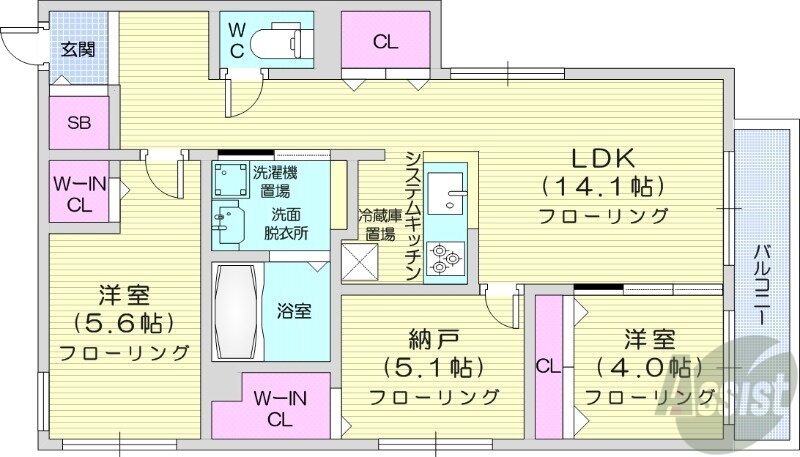 北海道札幌市東区北十一条東１ 北１３条東駅 3LDK マンション 賃貸物件詳細