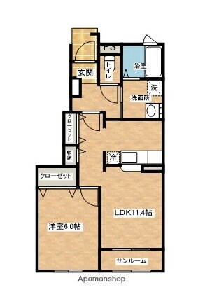 秋田県横手市赤坂字仁坂 横手駅 1LDK アパート 賃貸物件詳細