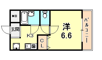 兵庫県神戸市東灘区深江本町３ 深江駅 1K マンション 賃貸物件詳細