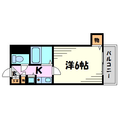 プラマーＩ番館 2階 1K 賃貸物件詳細