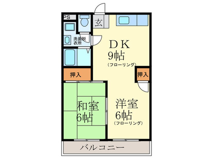 プレステージＩＩ 4階 2DK 賃貸物件詳細