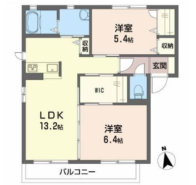 シャーメゾン・ファミーユＡ 2階 2LDK 賃貸物件詳細