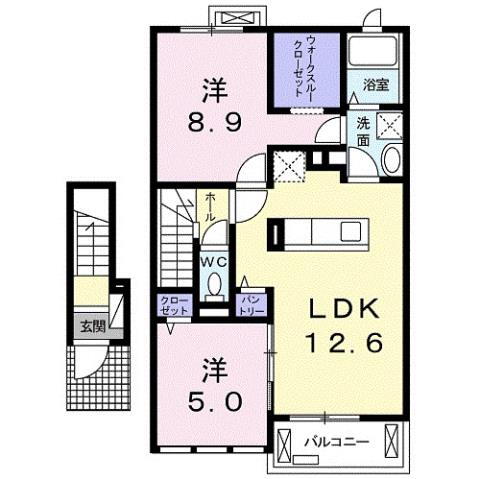 神奈川県横浜市栄区中野町 大船駅 2LDK アパート 賃貸物件詳細