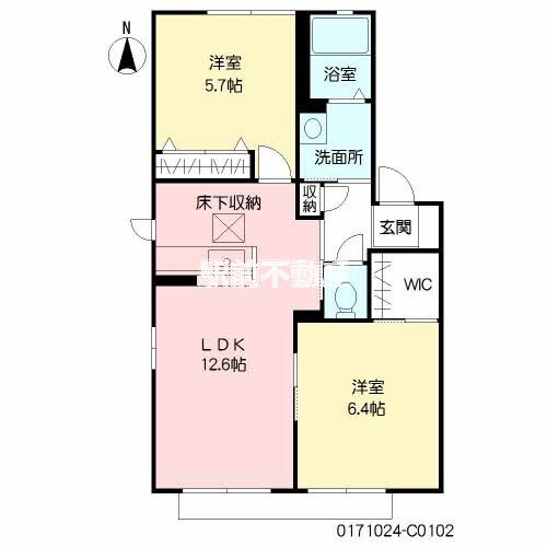 佐賀県佐賀市川副町大字西古賀 2LDK アパート 賃貸物件詳細
