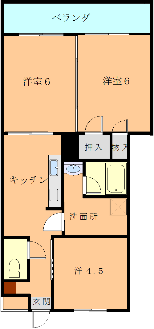 マーメイド 1階 3K 賃貸物件詳細