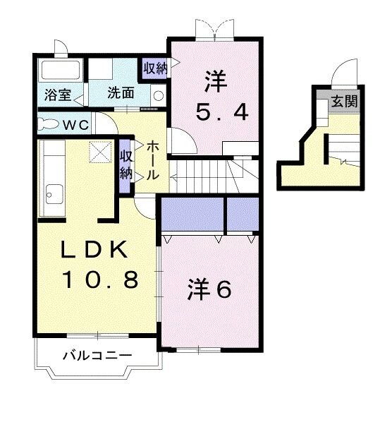 埼玉県所沢市若狭１ 狭山ヶ丘駅 2LDK アパート 賃貸物件詳細
