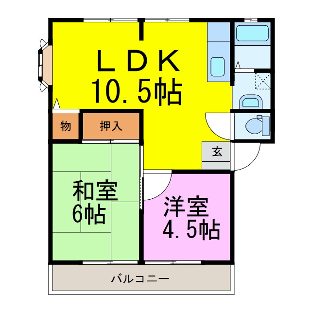 茨城県古河市三和 古河駅 2LDK アパート 賃貸物件詳細