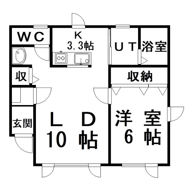 北海道釧路市鳥取北４ 釧路駅 1LDK アパート 賃貸物件詳細