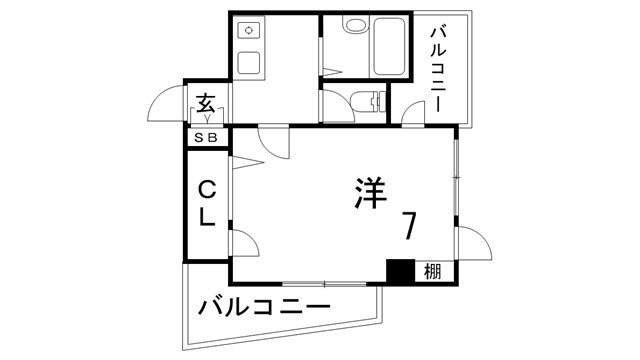 兵庫県神戸市中央区東雲通４ 三ノ宮駅 1K マンション 賃貸物件詳細