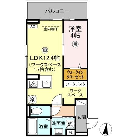 大分県大分市花高松３ 高城駅 1LDK アパート 賃貸物件詳細