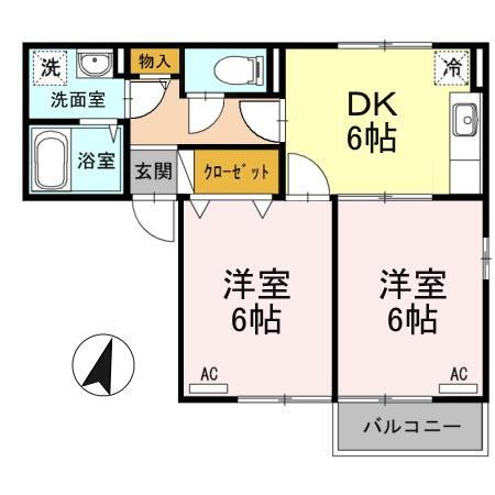 新潟県新潟市東区松崎２ 2DK アパート 賃貸物件詳細