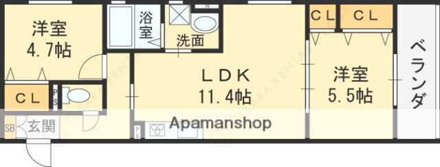 大阪府柏原市田辺１ 大阪教育大前駅 2LDK アパート 賃貸物件詳細