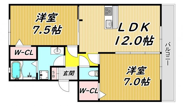 兵庫県尼崎市椎堂１ 園田駅 2LDK アパート 賃貸物件詳細