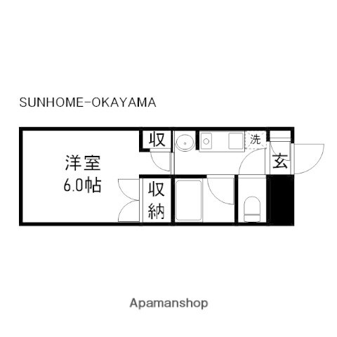 岡山県岡山市北区下伊福２ 備前三門駅 1K マンション 賃貸物件詳細