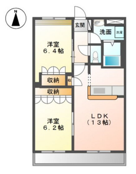 岡山県岡山市南区豊浜町 岡山駅 2LDK アパート 賃貸物件詳細