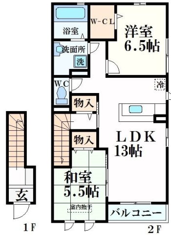兵庫県西宮市段上町６ 甲東園駅 2LDK アパート 賃貸物件詳細