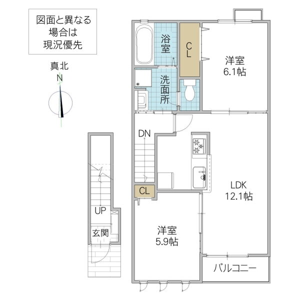 茨城県笠間市鯉淵 友部駅 2LDK アパート 賃貸物件詳細