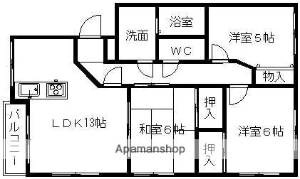 岡山県岡山市北区花尻ききょう町 大安寺駅 3LDK マンション 賃貸物件詳細