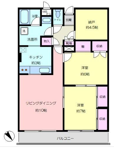 ジョイプラザ平井 2階 2SLDK 賃貸物件詳細