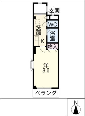 プラージュＫ 1階 1K 賃貸物件詳細