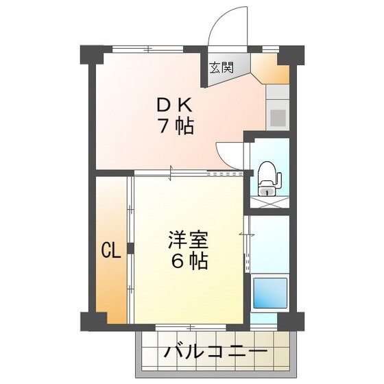 ビレッジハウス坂部ケ丘２号棟 5階 1DK 賃貸物件詳細